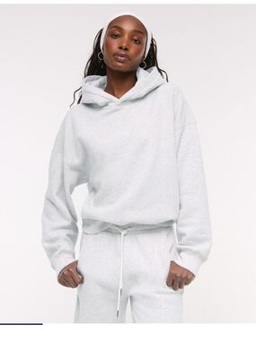 Abercrombie & Fitch Light Gray Cozy Hooded Sweatshirt